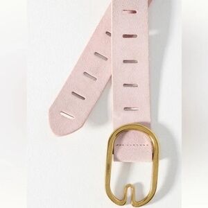 Anthropologie Belt Leather Notch Blush Pink Metal Buckle SIZE LARGE Adjustable Notch Belt | Anthropologie main image 2